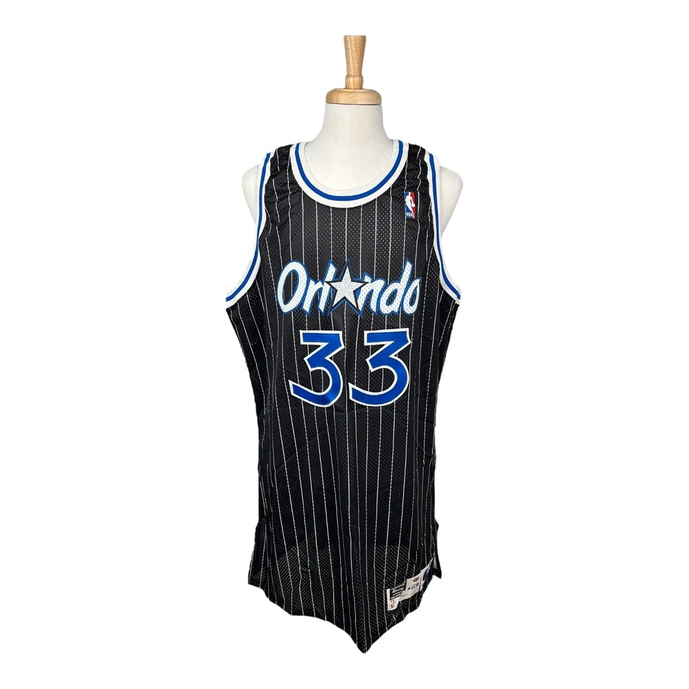 Champion VTG Orlando Magic Derek Strong Gameworn Jersey Size 52 +4 Signed